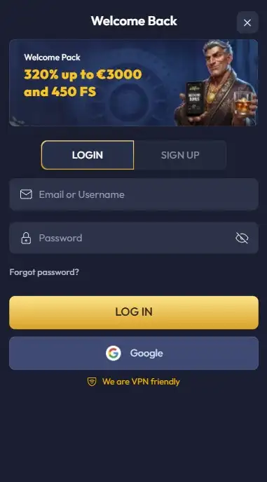 Inloggen via de Gangsta Casino App