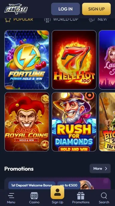 Casino Spellen Beschikbaar in de App